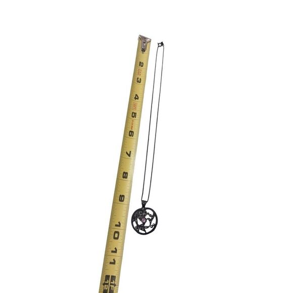 Sterling Silver 925 Chain‎ Crystal Pink Stone Pendant Necklace Vintage - Picture 5 of 5